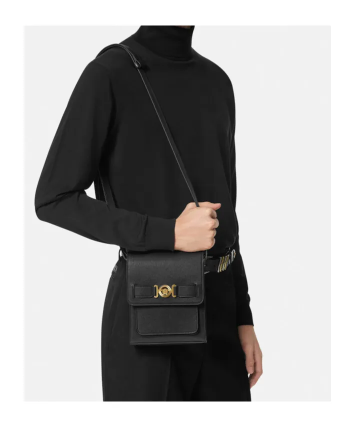 Medusa Biggie Foldover Top Crossbody Bag