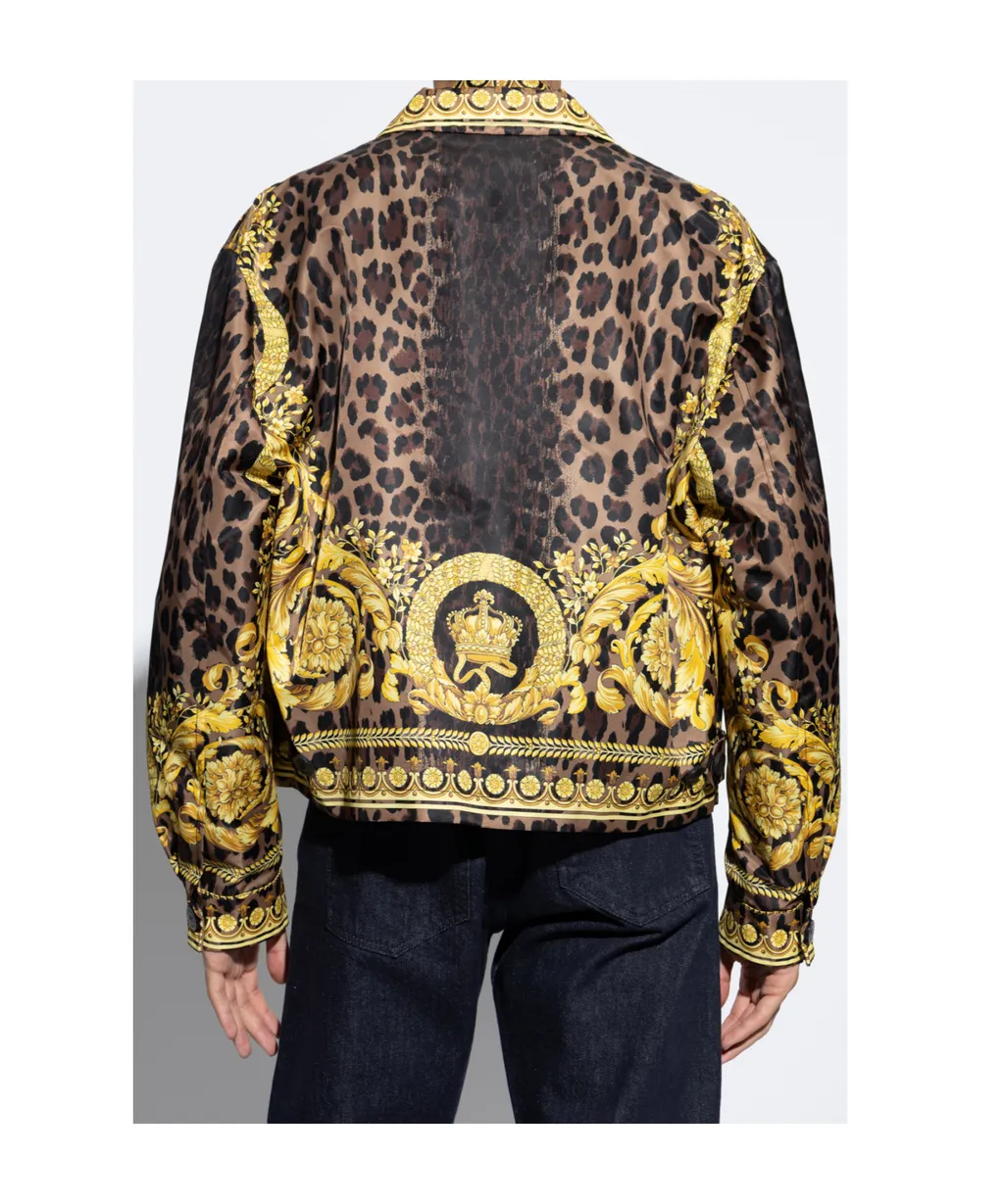 Barocco-Printed Zipped Jacket
