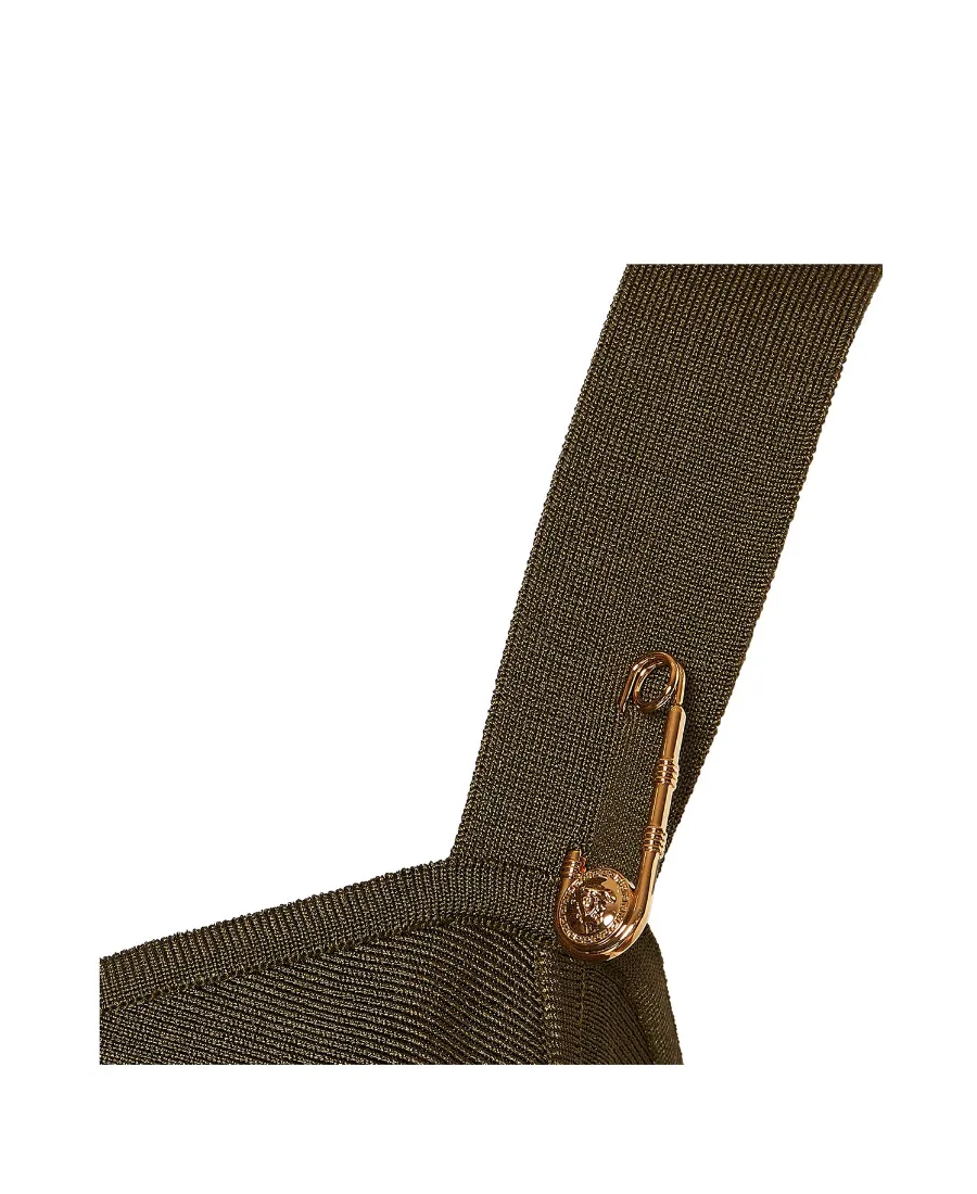 Safety Pin-Detail Midi Dress