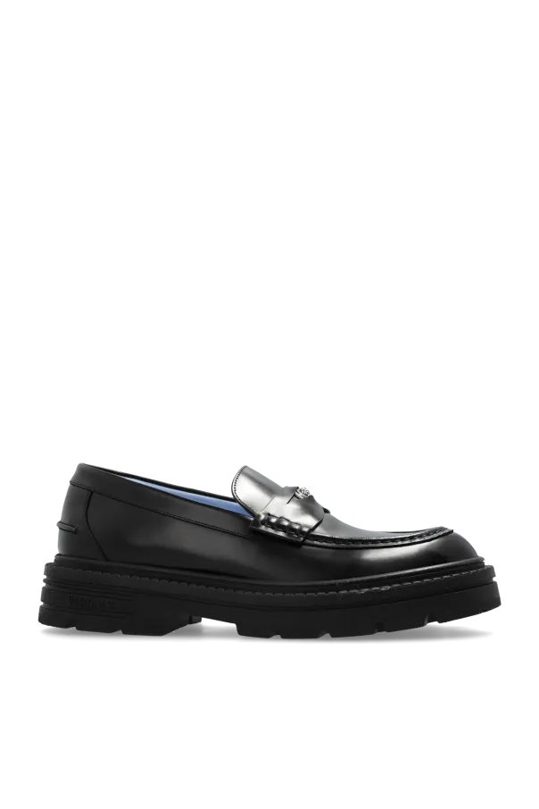 Medusa-Plaque Slip-On Loafers