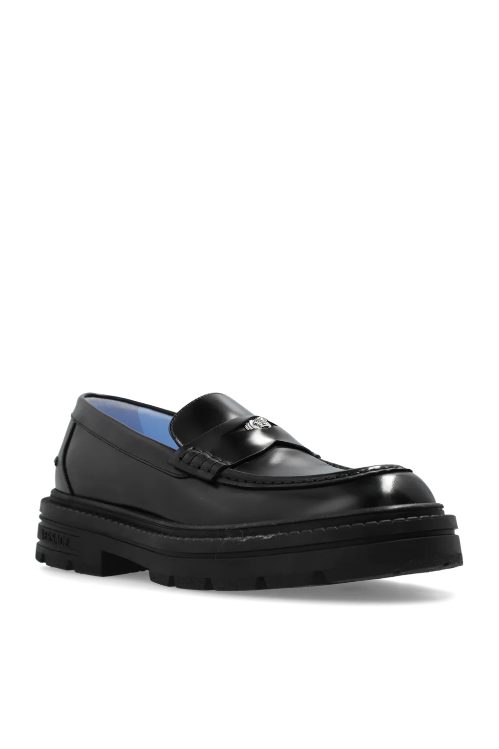 Medusa-Plaque Slip-On Loafers