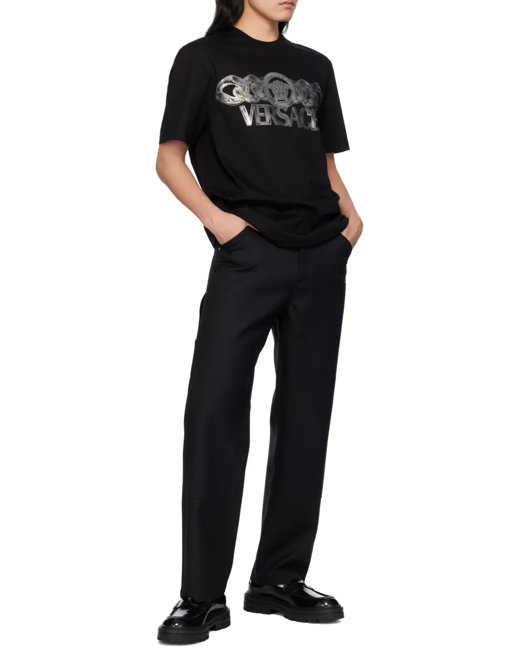 Medusa-Plaque Slip-On Loafers