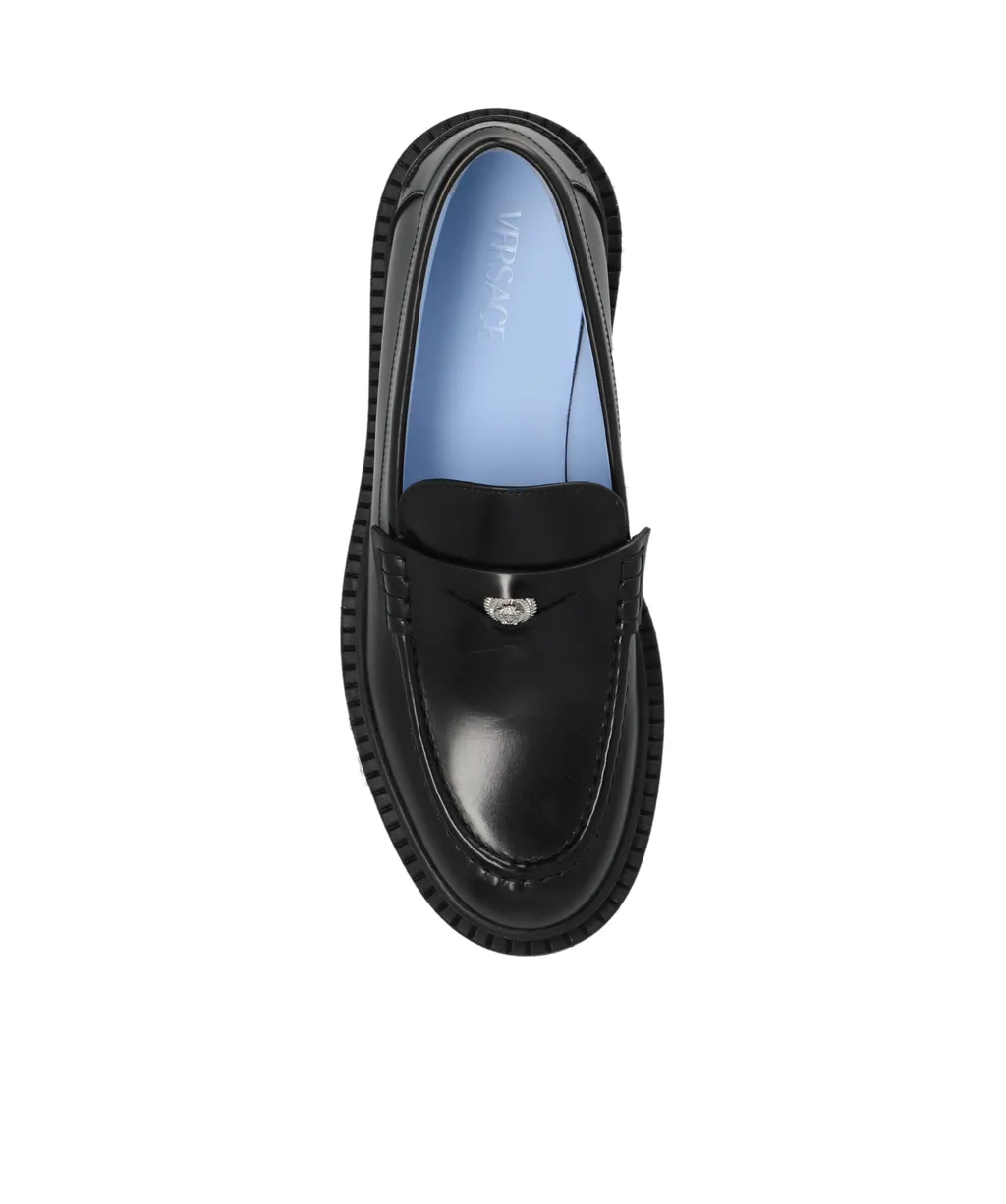 Medusa-Plaque Slip-On Loafers