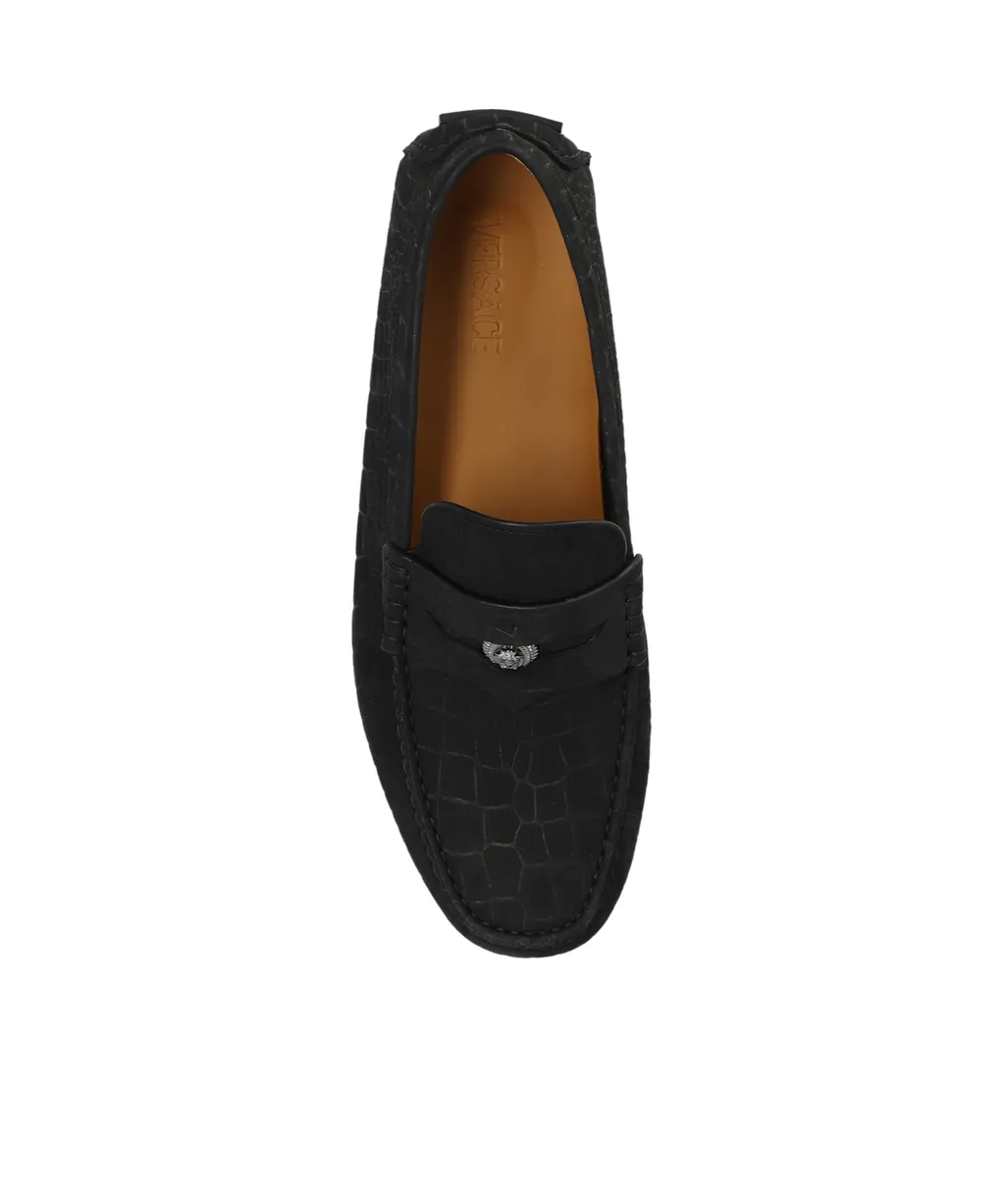 Embossed Slip-On Loafers
