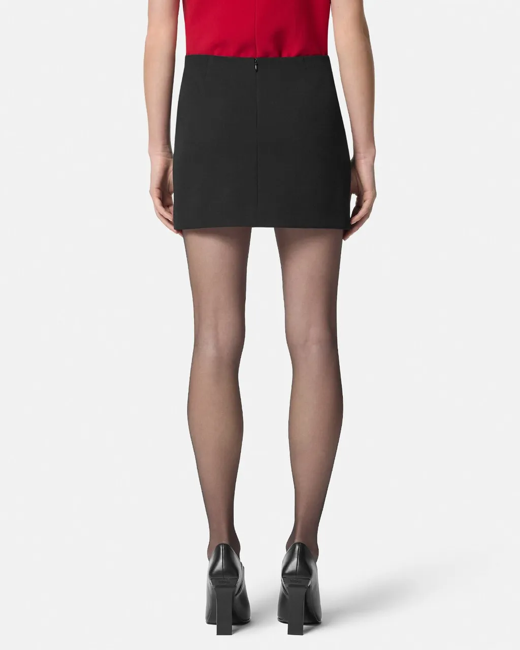 Medusa Head-Button Mid-Rise Mini Skirt