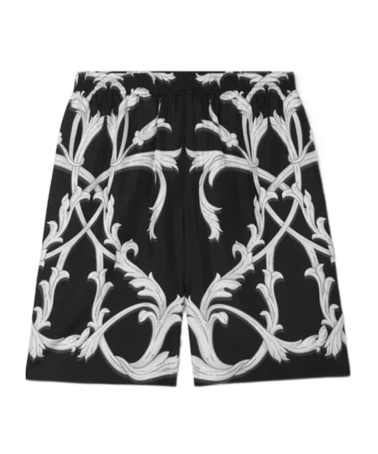 Acanthus Leaves Barocco Printed Shorts