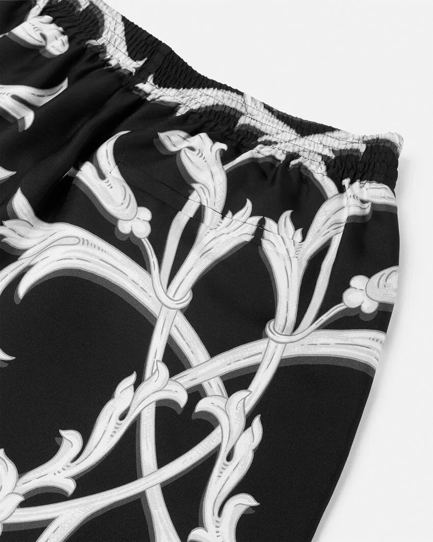 Acanthus Leaves Barocco Printed Shorts