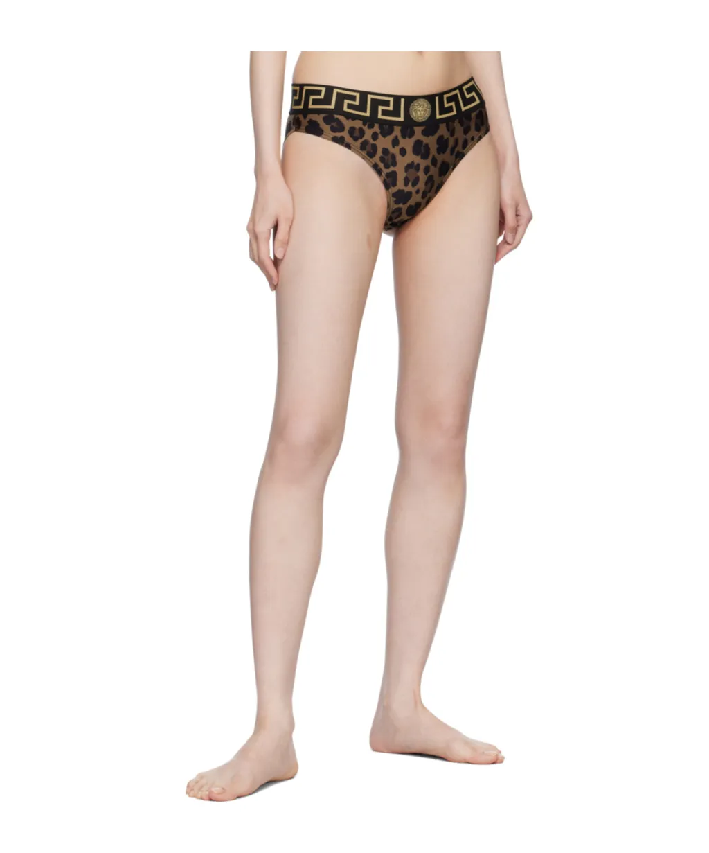 Leopard-Print Bikini Bottoms