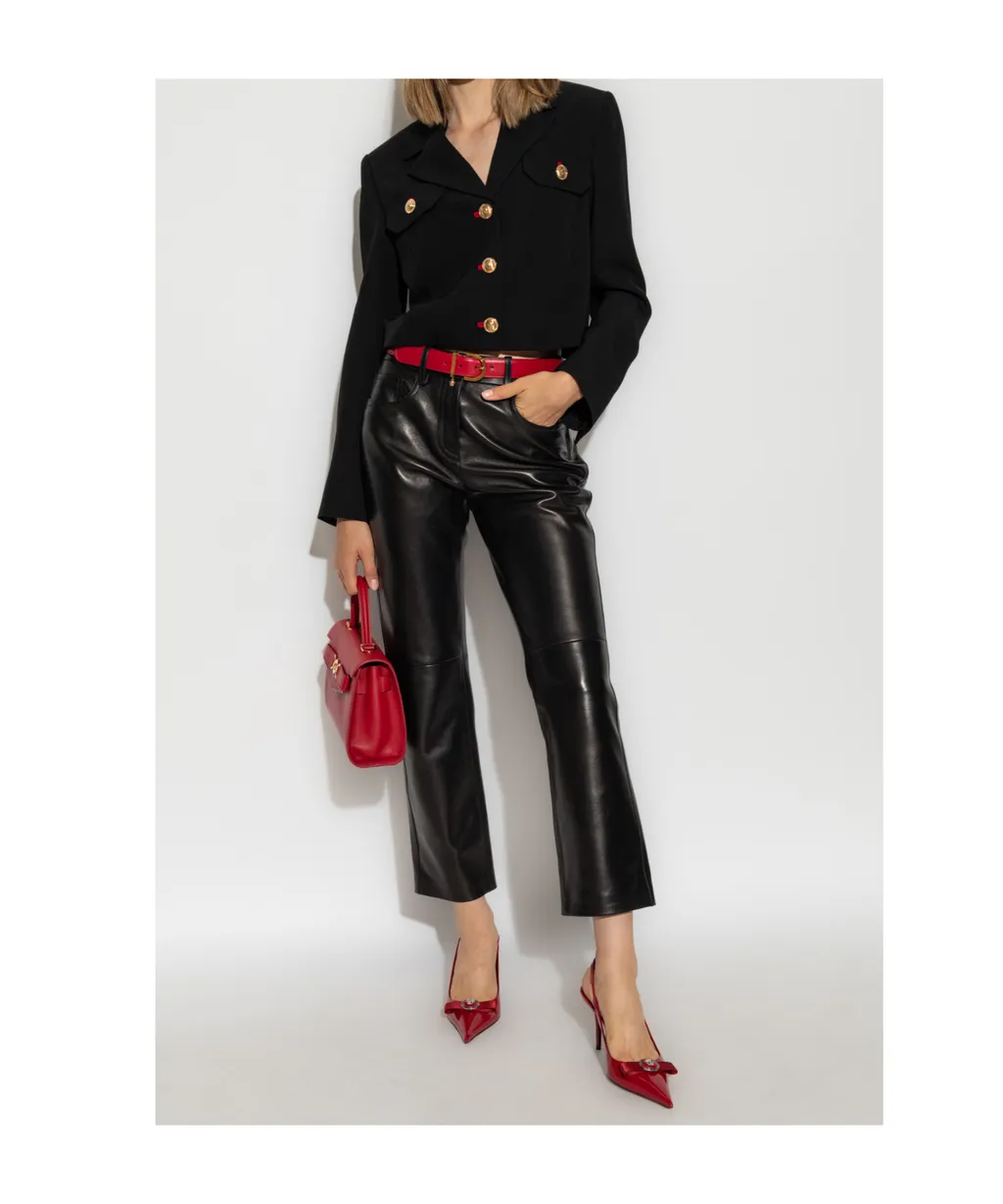 Button-Up Cropped Blazer