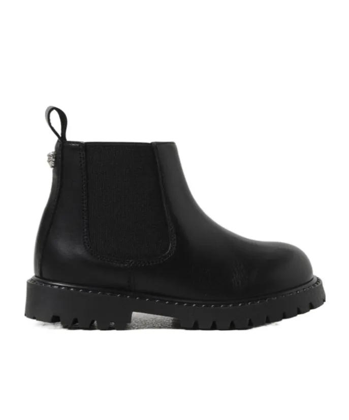Medusa Head-Plaque Chelsea Ankle Boots