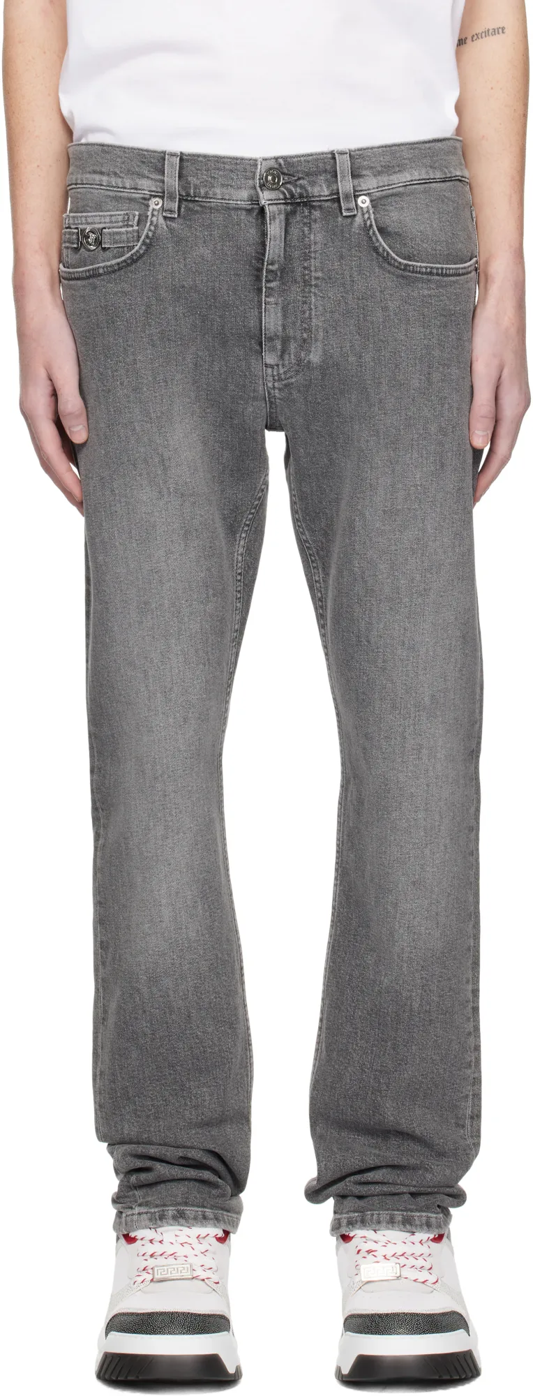 Logo-Patch Skinny Jeans