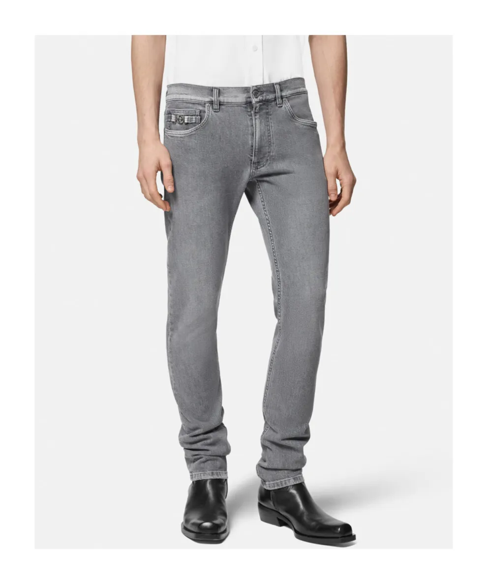 Logo-Patch Skinny Jeans