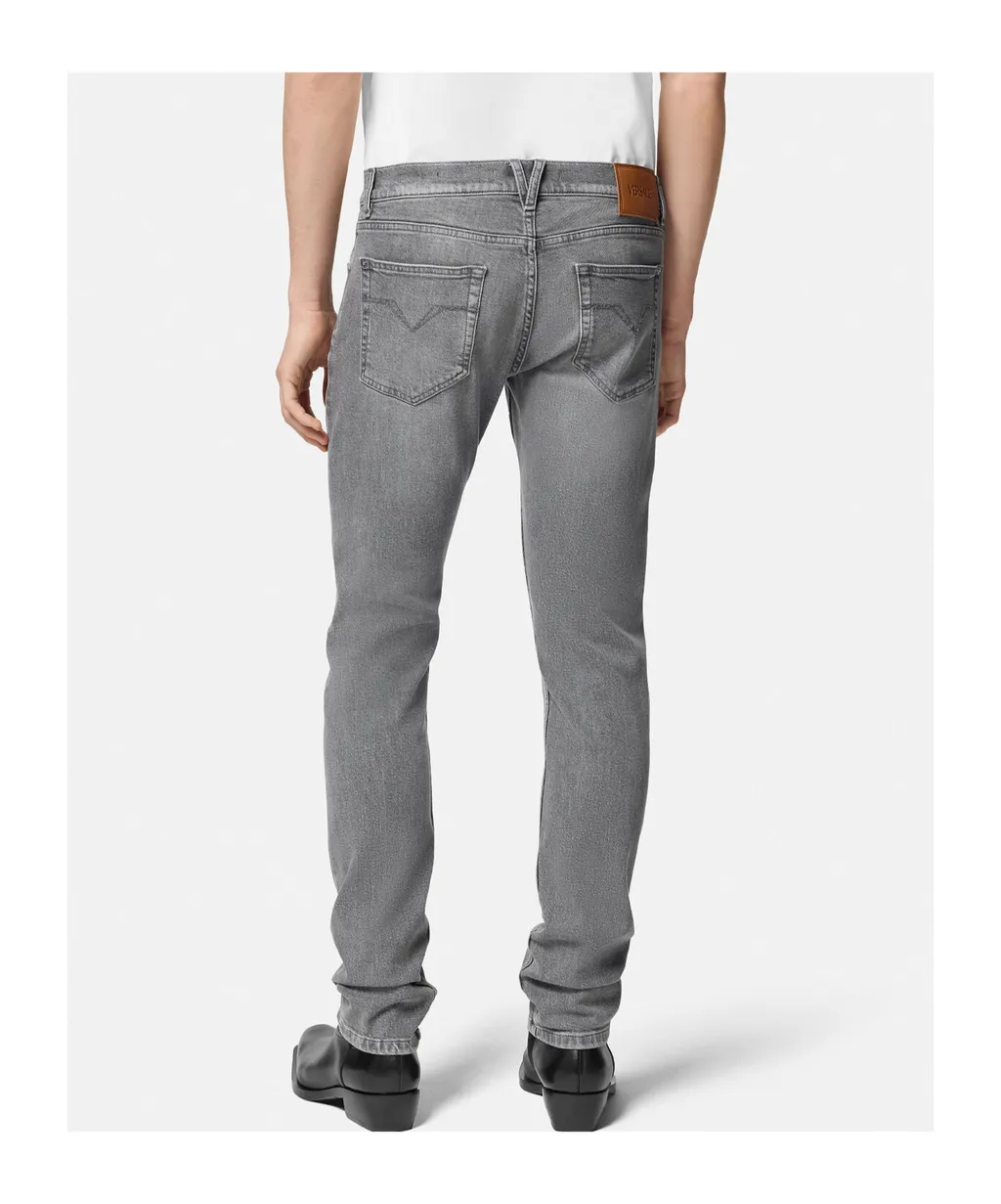 Logo-Patch Skinny Jeans