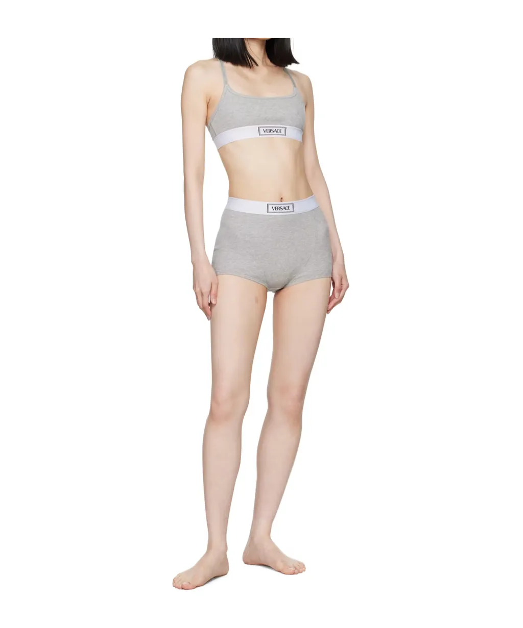 90S Logo-Waistband Ribbed Briefs