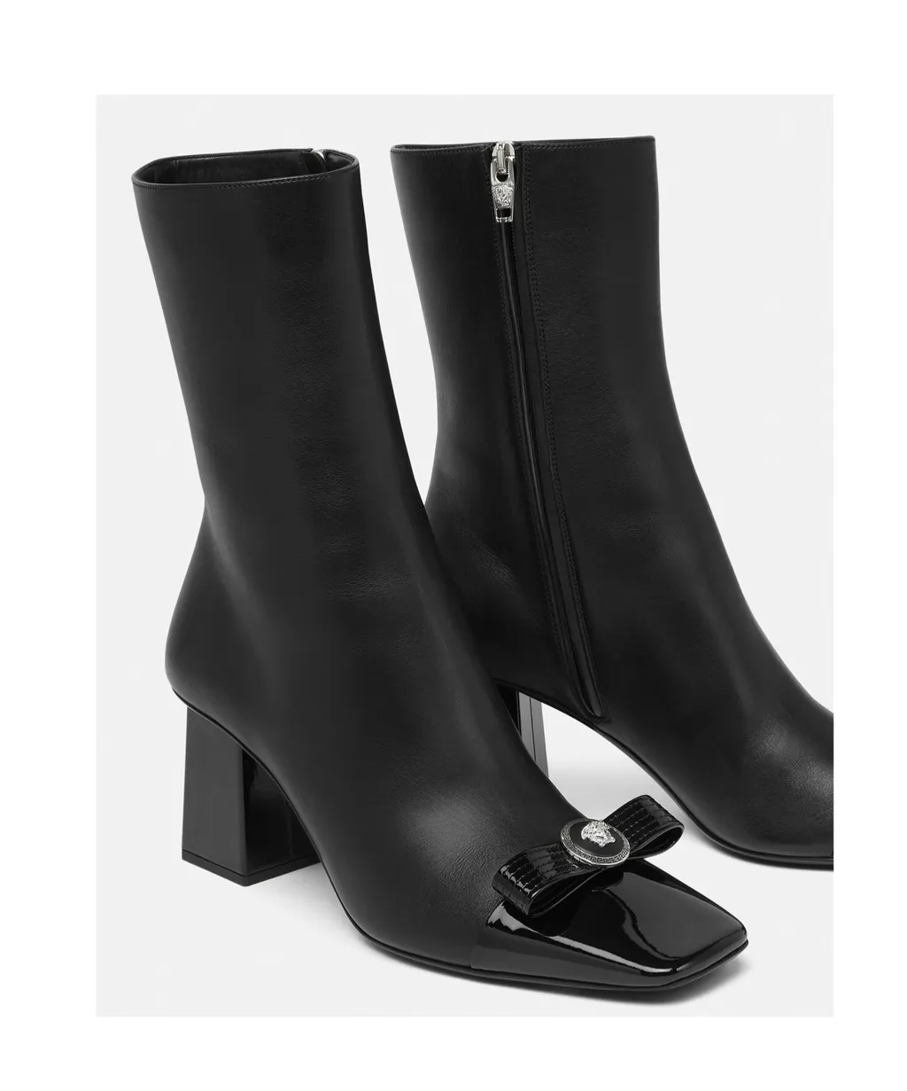 Gianni Ribbon Heeled Ankle Boots