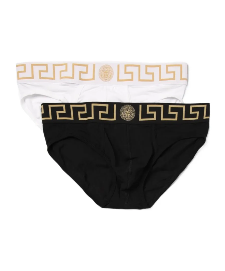 Greca-Detailed Pack Of Two Boxer Briefs