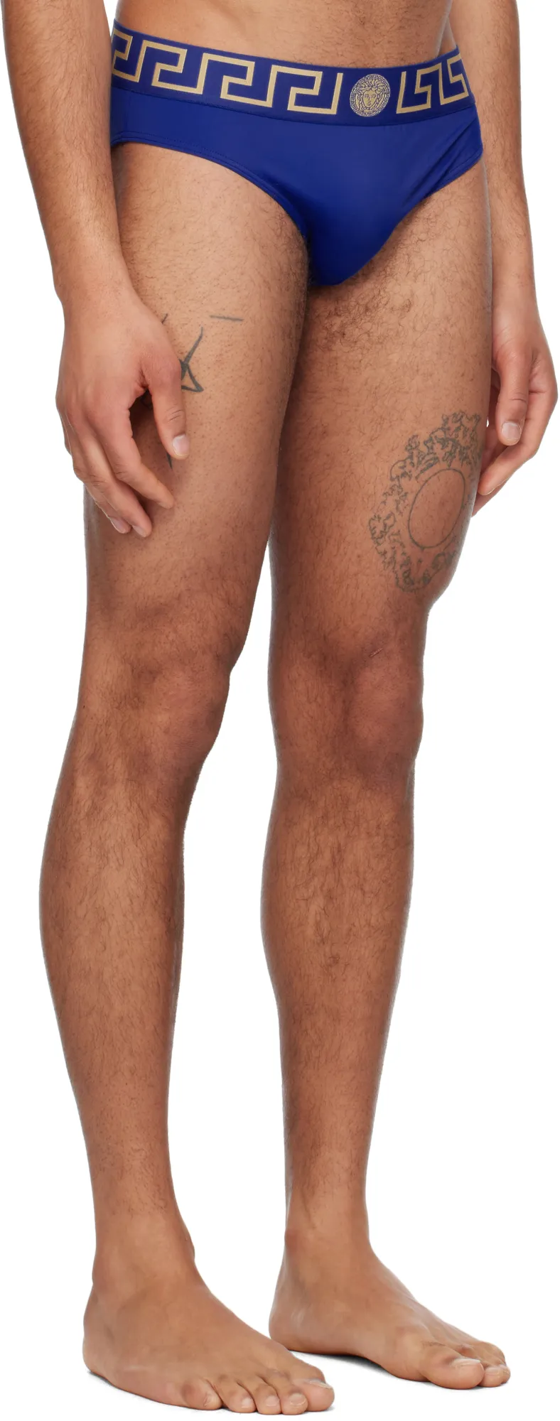 Greca-Waistband Swim Briefs