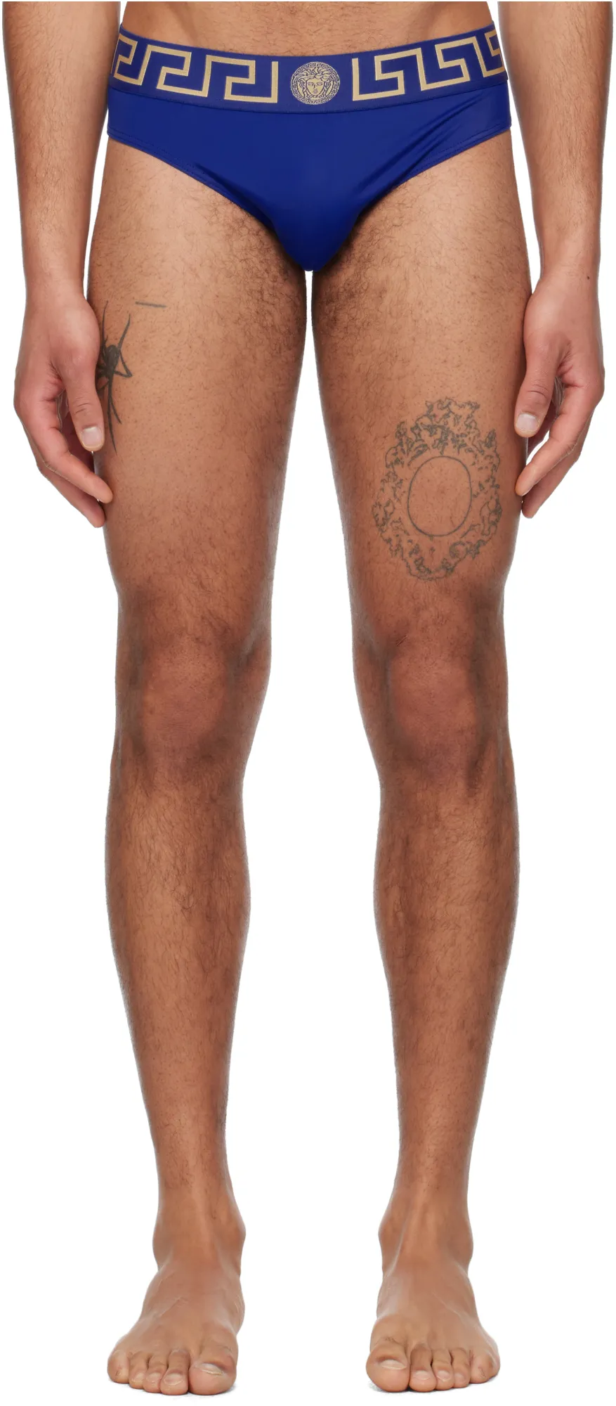 Greca-Waistband Swim Briefs