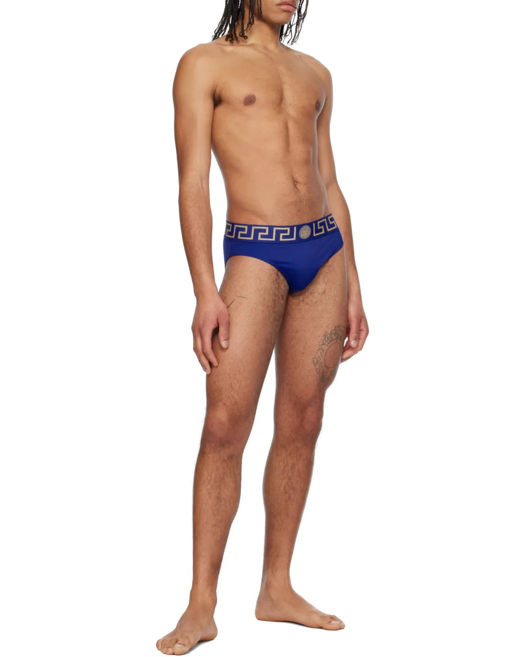 Greca-Waistband Swim Briefs