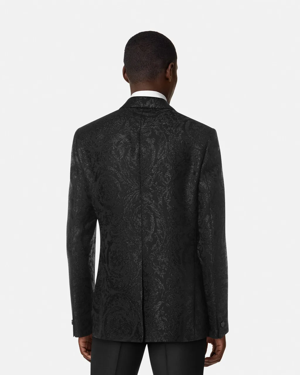 Metallic-Paisley Single-Breasted Tailored Blazer