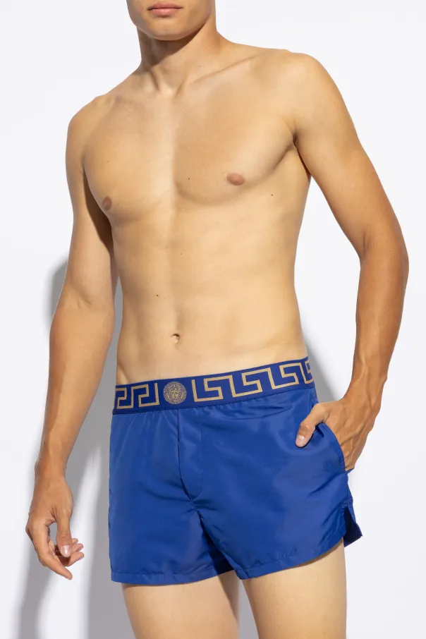 Greca-Waistband Swim Shorts