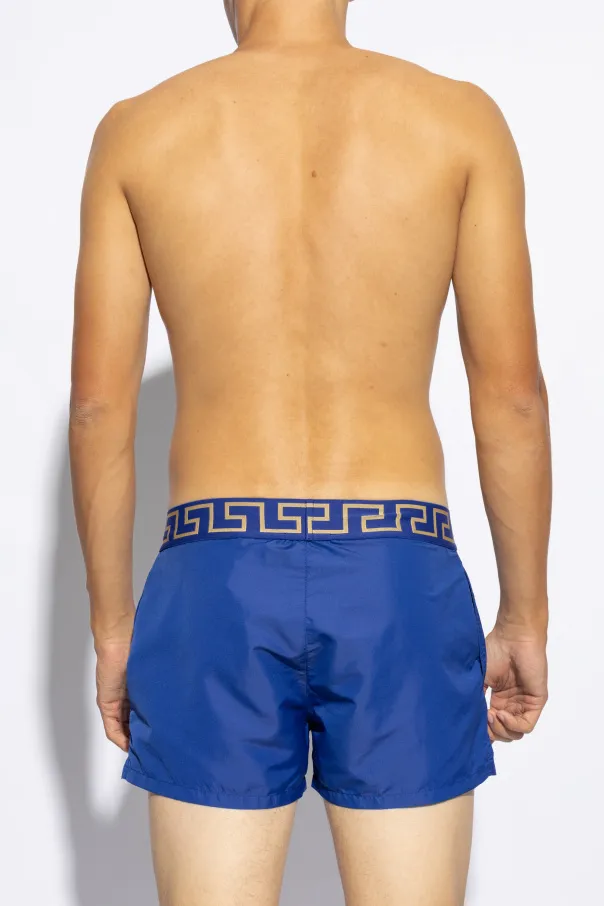 Greca-Waistband Swim Shorts