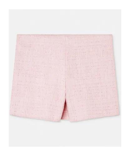 Medusa Head Mid Rise Tweed Shorts