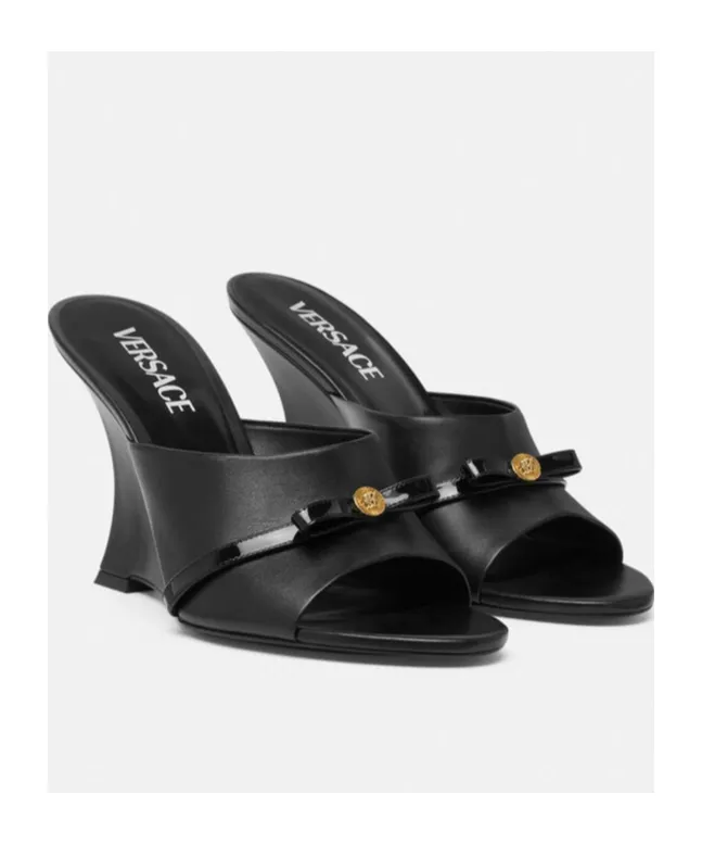 Gianni Ribbon Wedge Mules