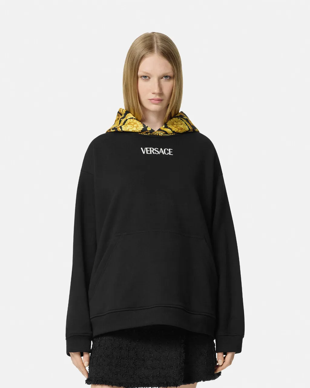 Barocco Panelled Drop-Shoulder Hoodie