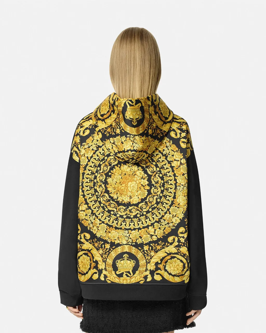 Barocco Panelled Drop-Shoulder Hoodie