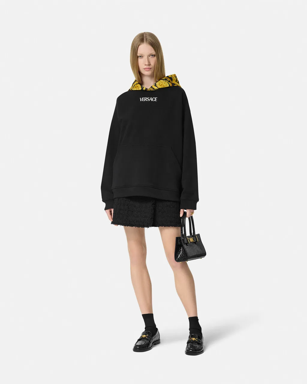 Barocco Panelled Drop-Shoulder Hoodie