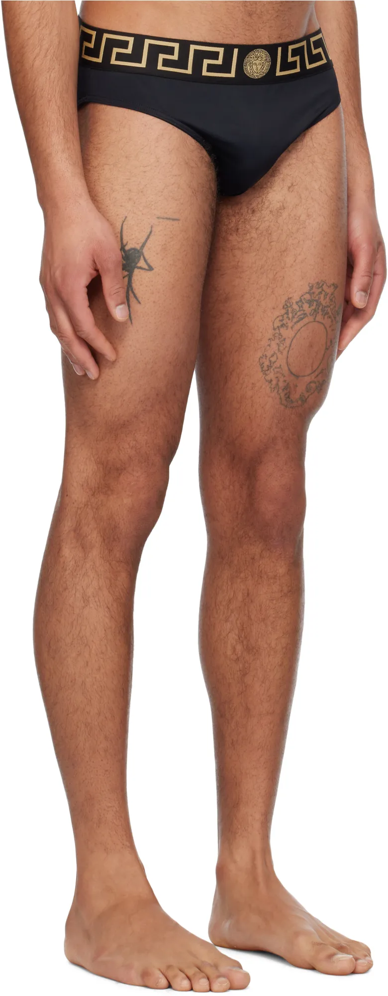 Greca Border Stretched Swim Shorts