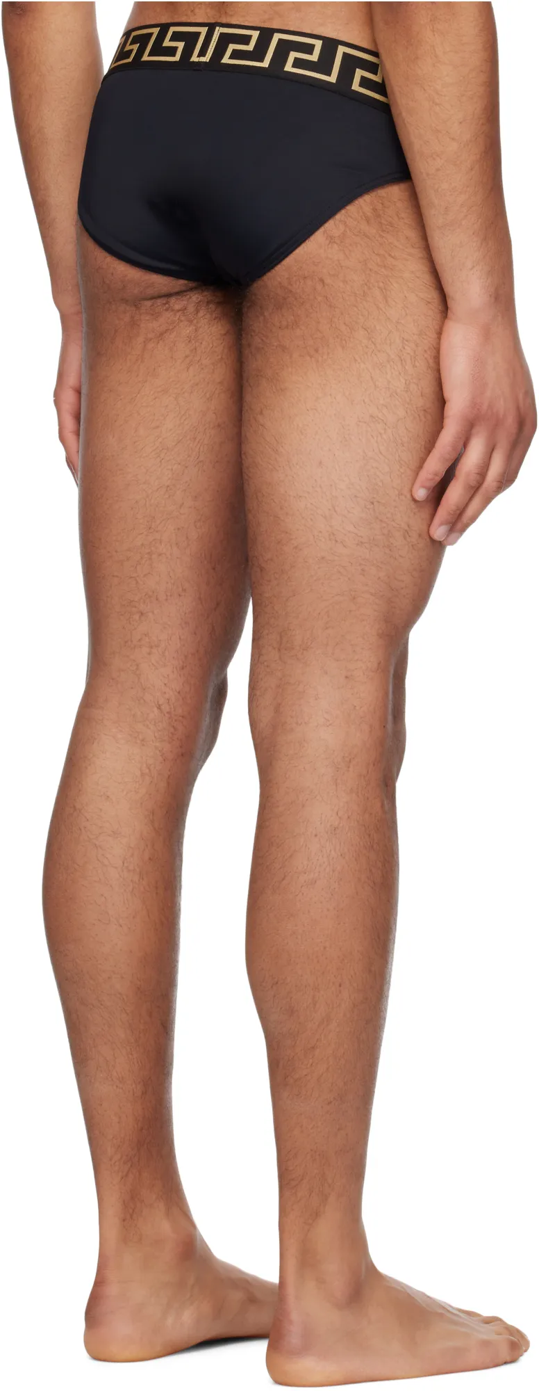 Greca Border Stretched Swim Shorts