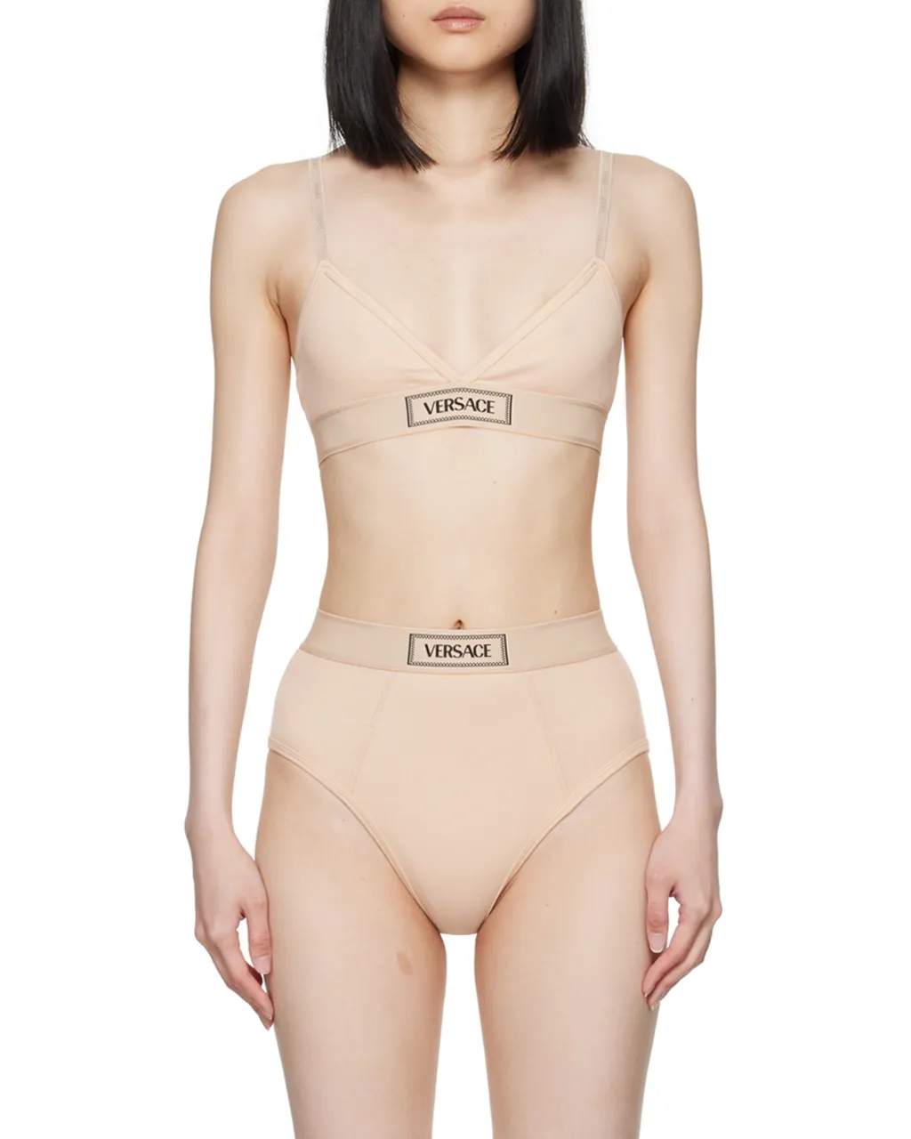 Logo-Patch V-Neck Bra