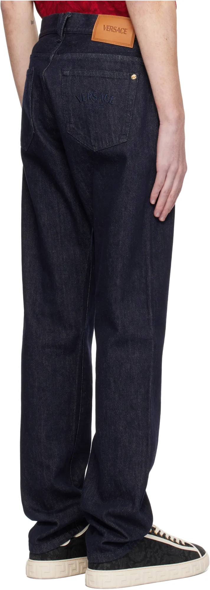 Logo-Patch Straight Leg Jeans