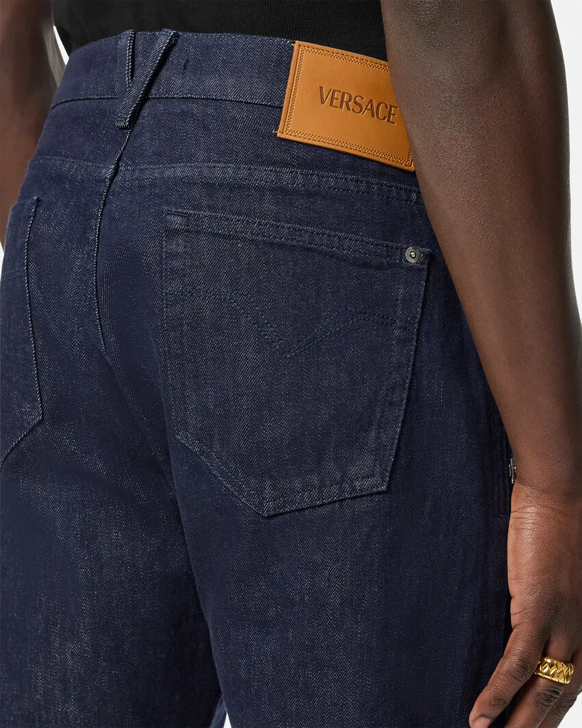 Logo-Patch Straight Leg Jeans