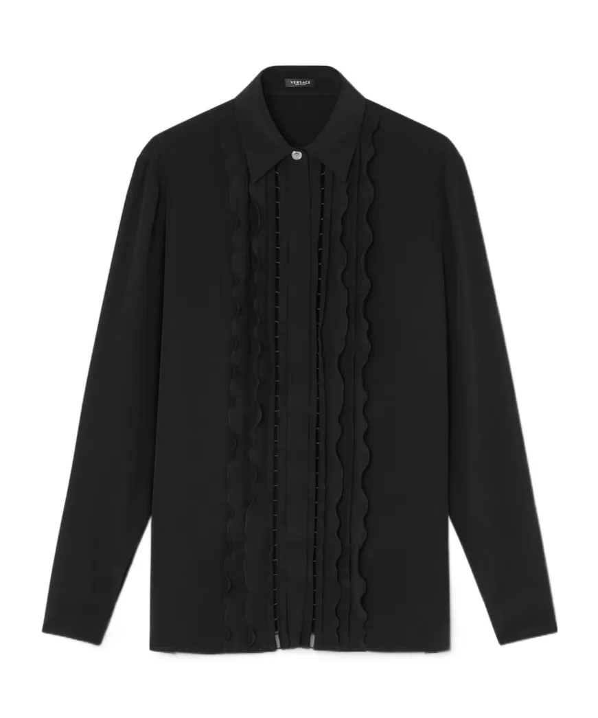 Ruffled Long-Sleeved Shirt