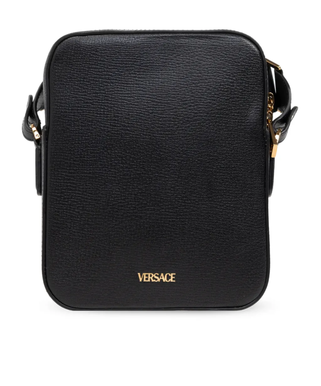 Medusa-Plaque Zipped Shoulder Bag