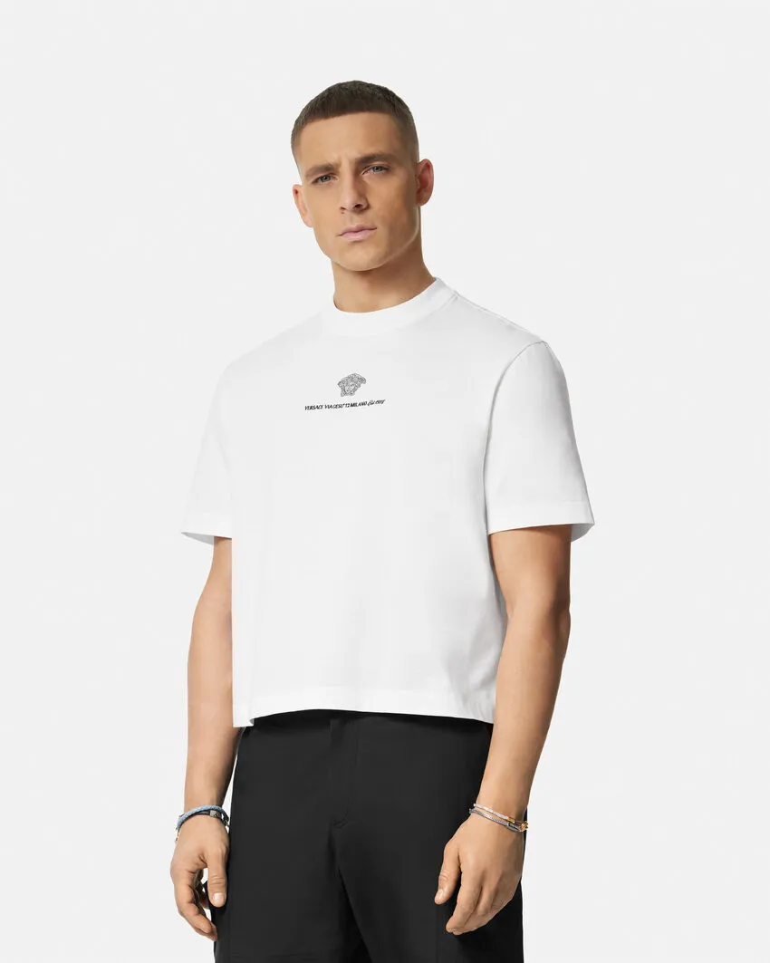 Medusa Milano Embroidered Crewneck T-Shirt