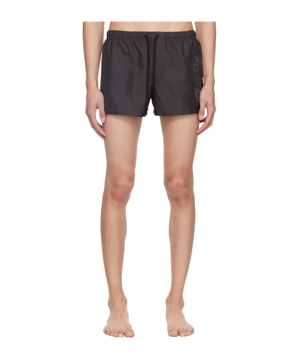 Drawstring Logo Swimming Trunks