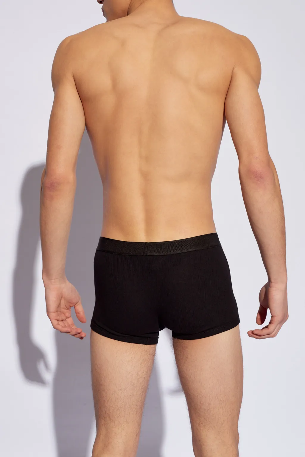 90S Versace Logo-Waistband Stretched Boxer Briefs
