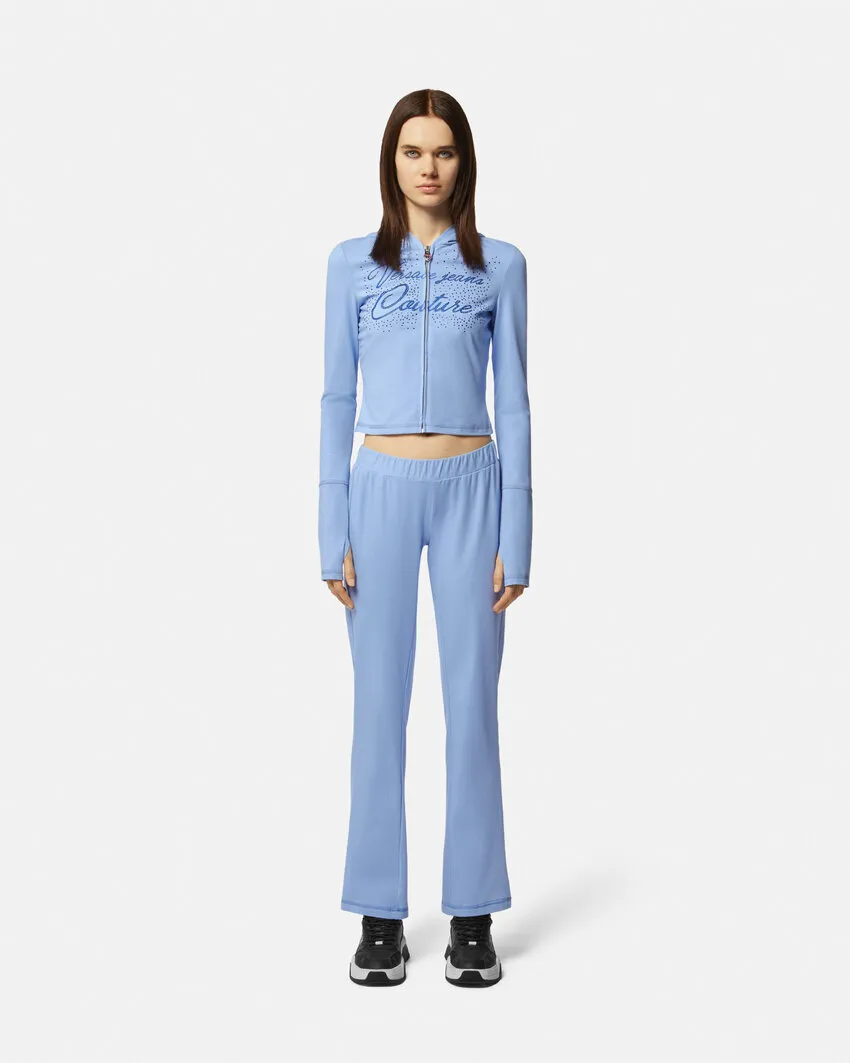 Crystal Decoration Logo Sweatpants