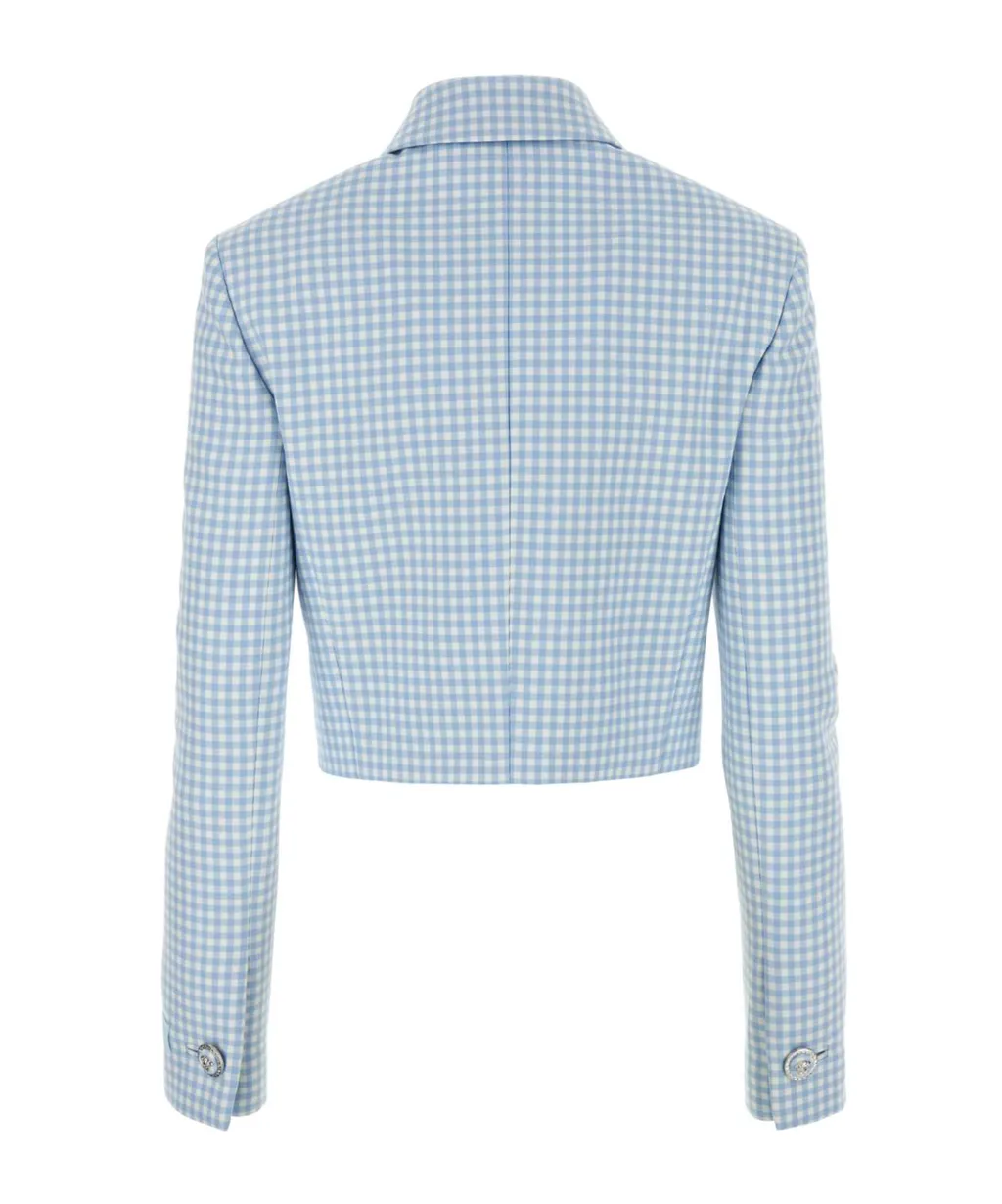 Double-Breasted Checked Jacket