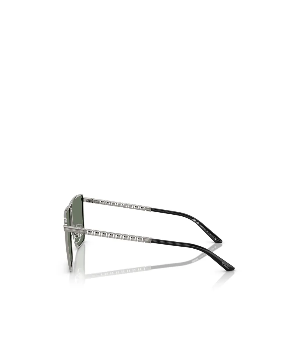 Tubular Greca Rectangle-Frame Sunglasses