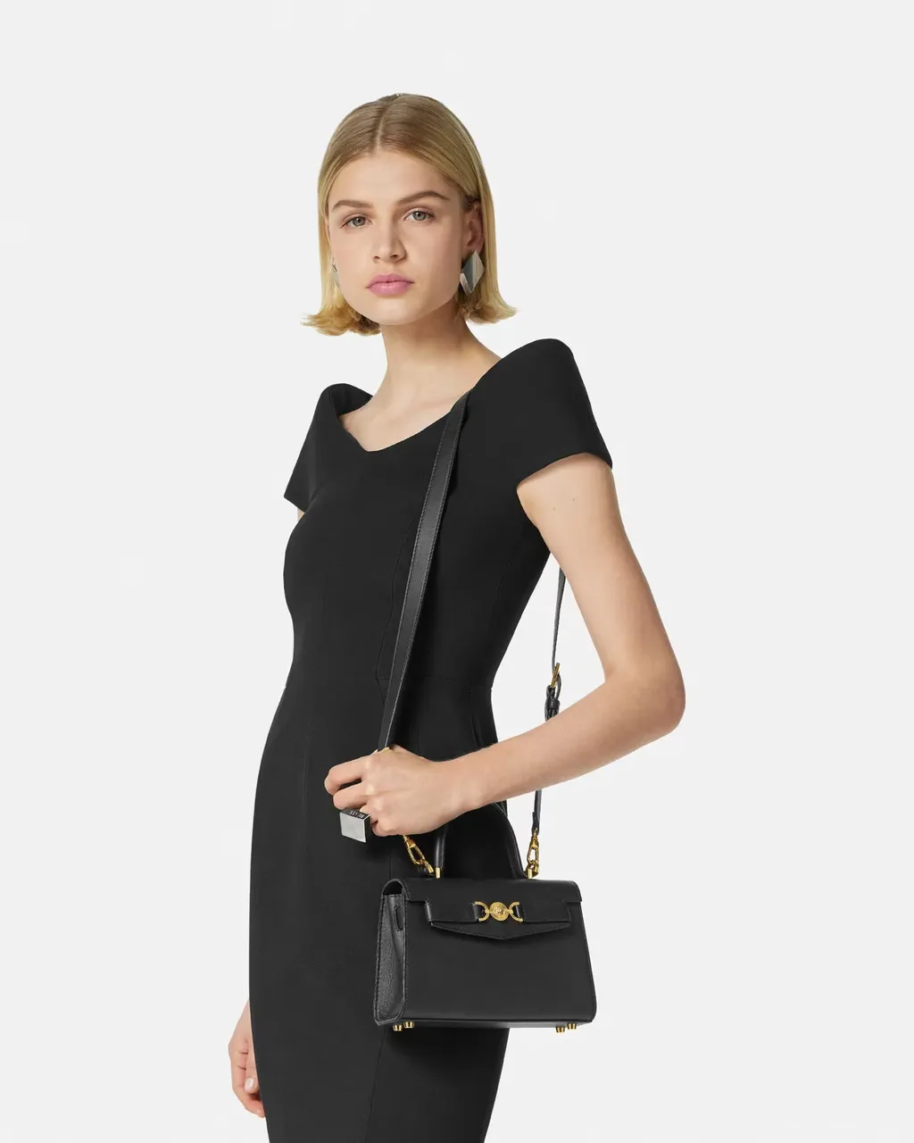 Medusa Plaque Fold-Over Top Tote Bag