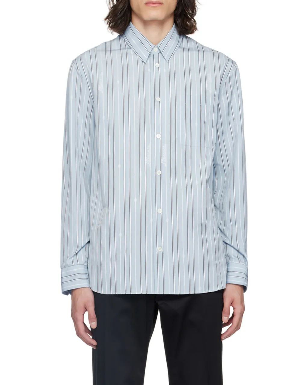 Nautical Striped Button-Up Shirt