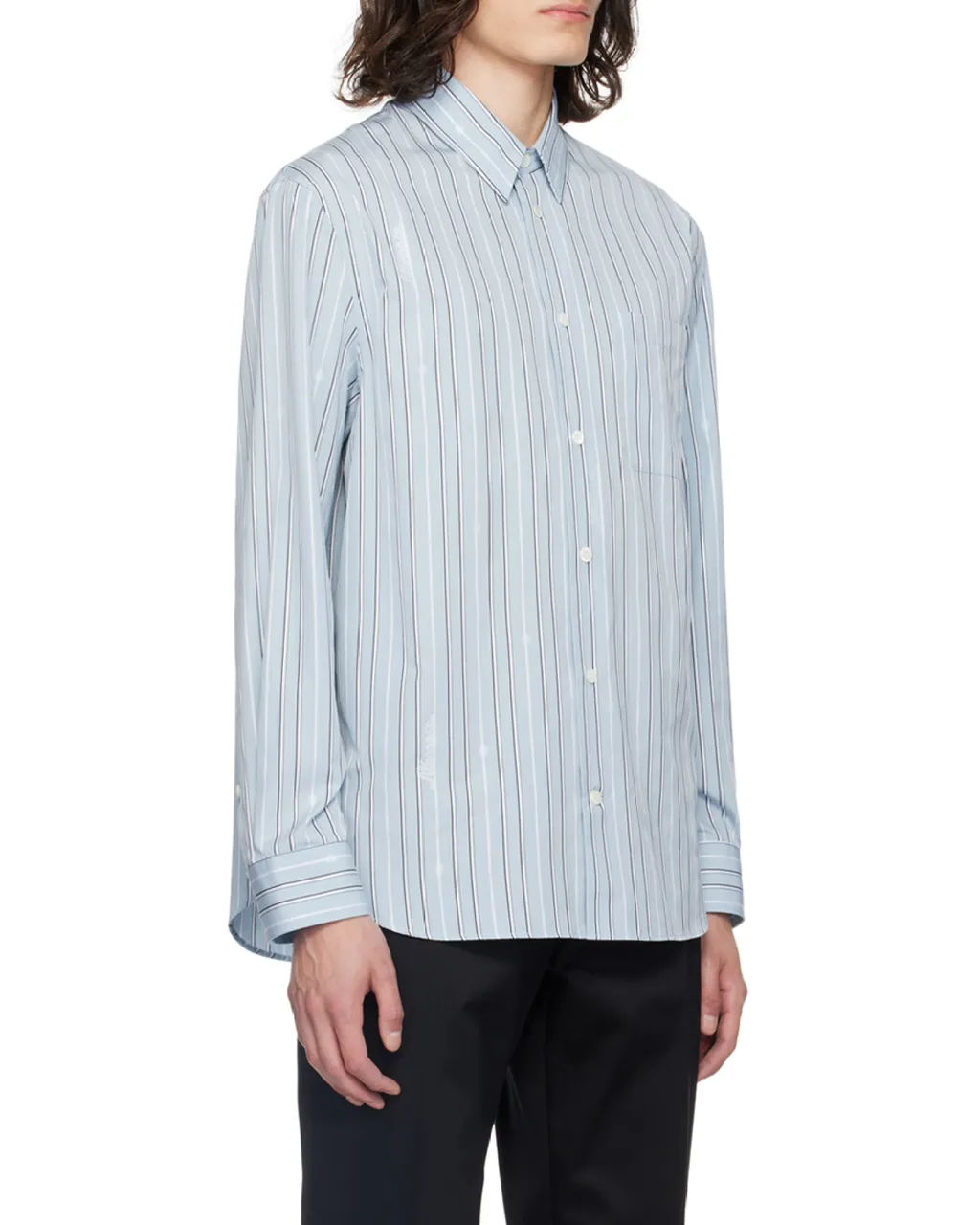 Nautical Striped Button-Up Shirt