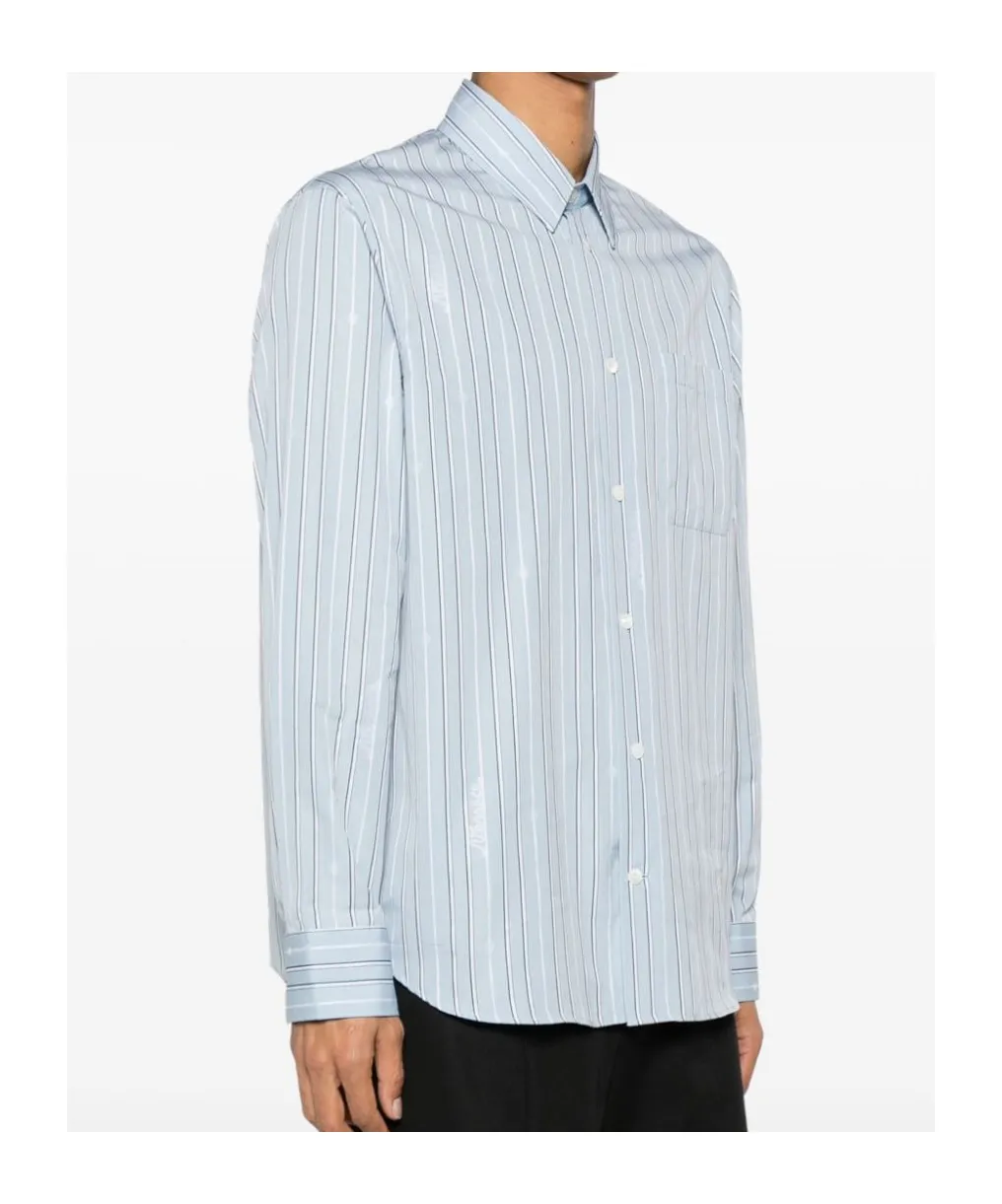 Nautical Striped Button-Up Shirt