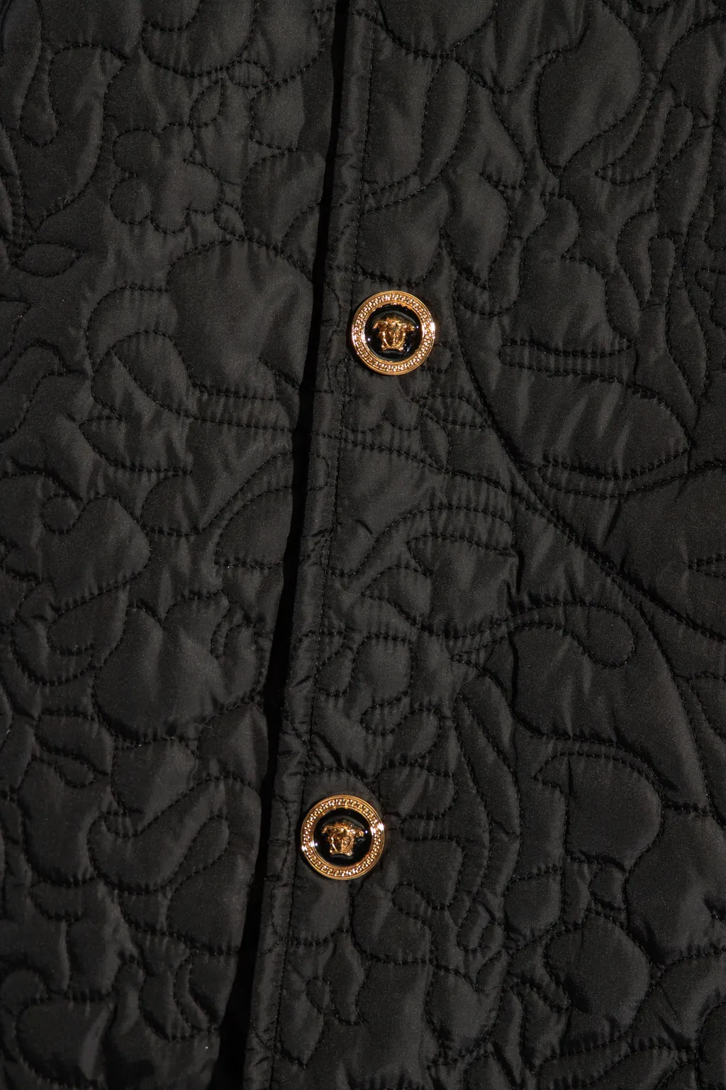 Barocco-Quilted Button-Up Bomber Jacket