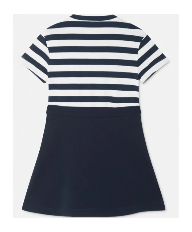 Logo Printed Striped T-Shirt Dress